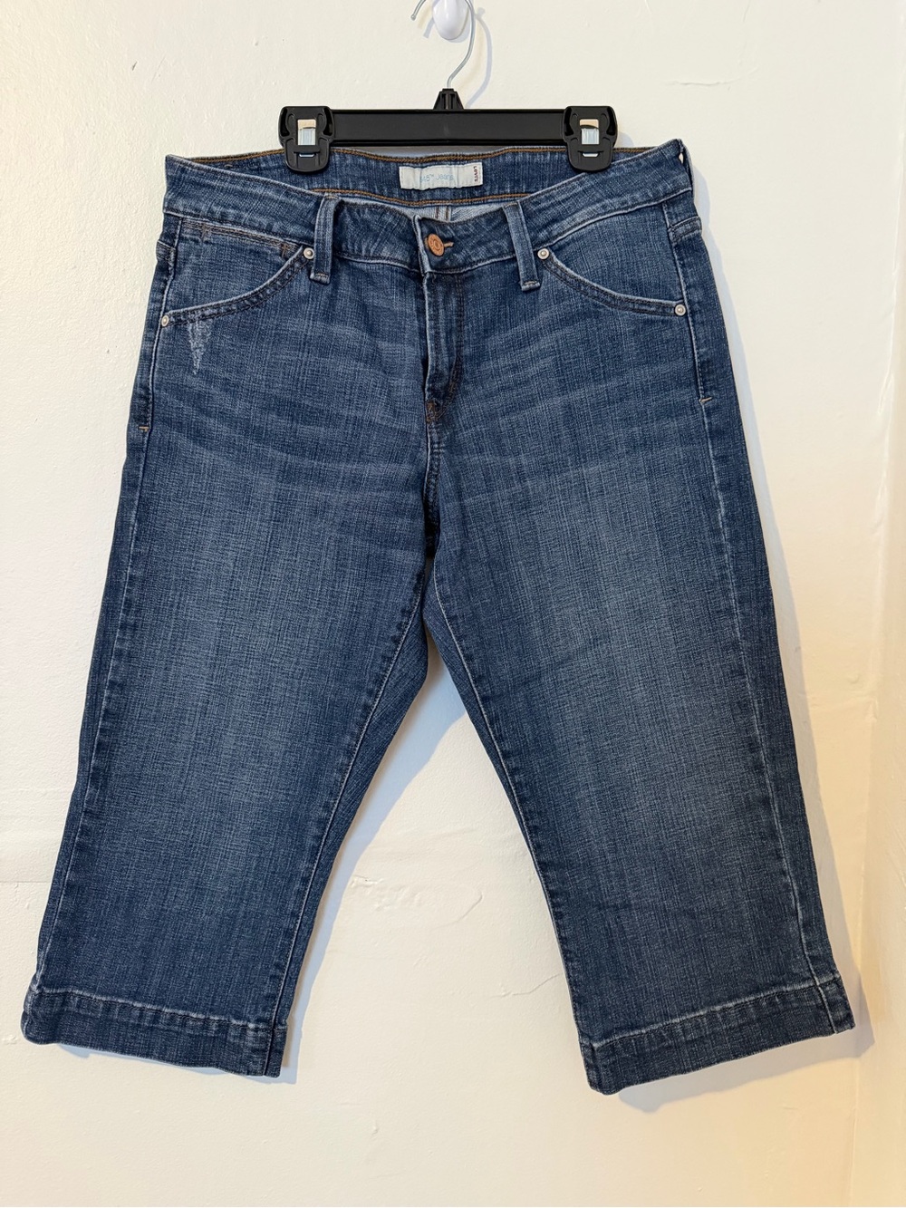 Levi's 525 Dark Blue Denim Capri Jeans Size 6